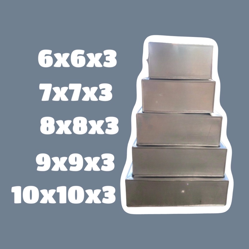 SQUARE BAKING PAN SET (3 inches height) Shopee Philippines