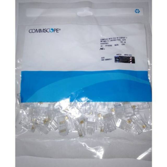RJ45 Commscope CAT5 Connector (50 pcs) | Shopee Philippines