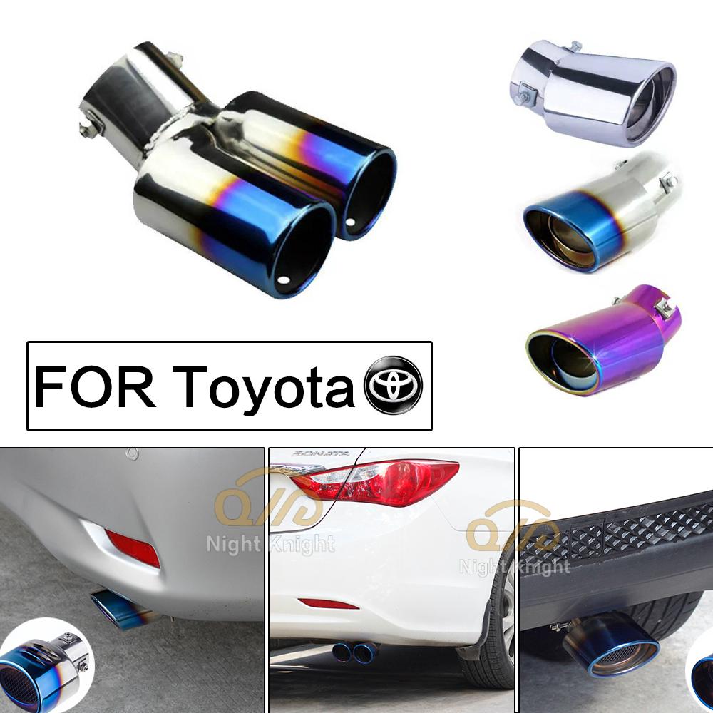 Pair Carbon Fiber Rear Exhaust Muffler Tips For 2018-2023 Toyota Camry - Clip-On, Black