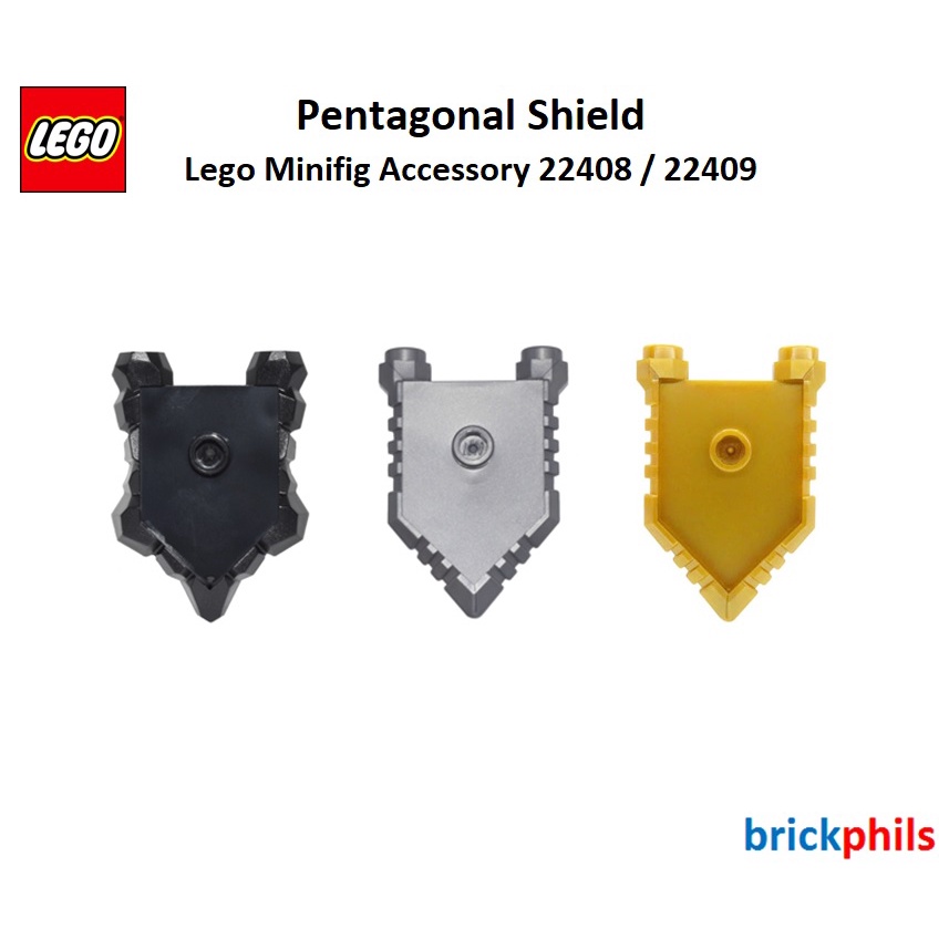 Lego Minifig Accessory 22408 / 22409 - Pentagonal Shield | Shopee ...