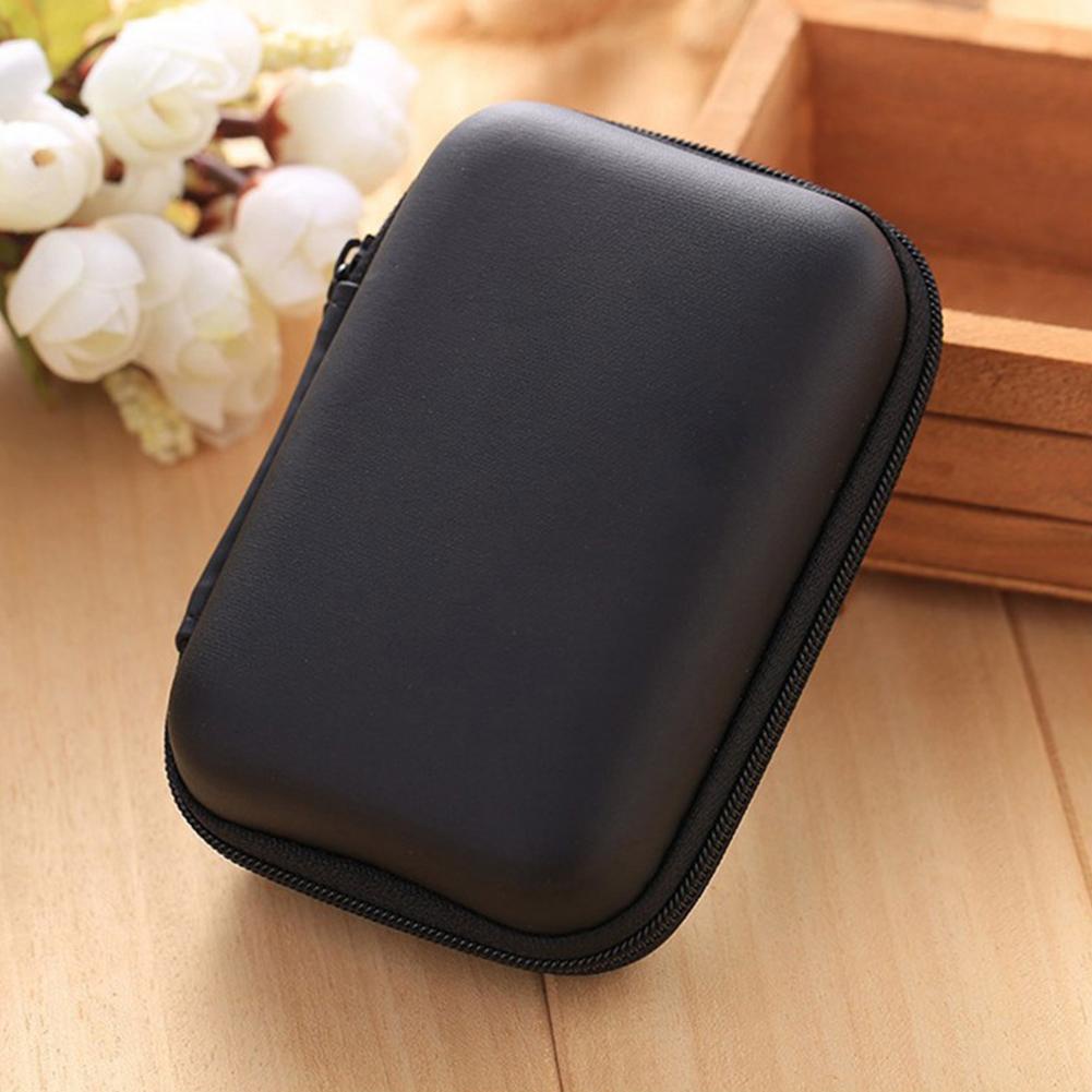 Black Digital Camera Storage Box Portable Camera Bag Cable Data Bag