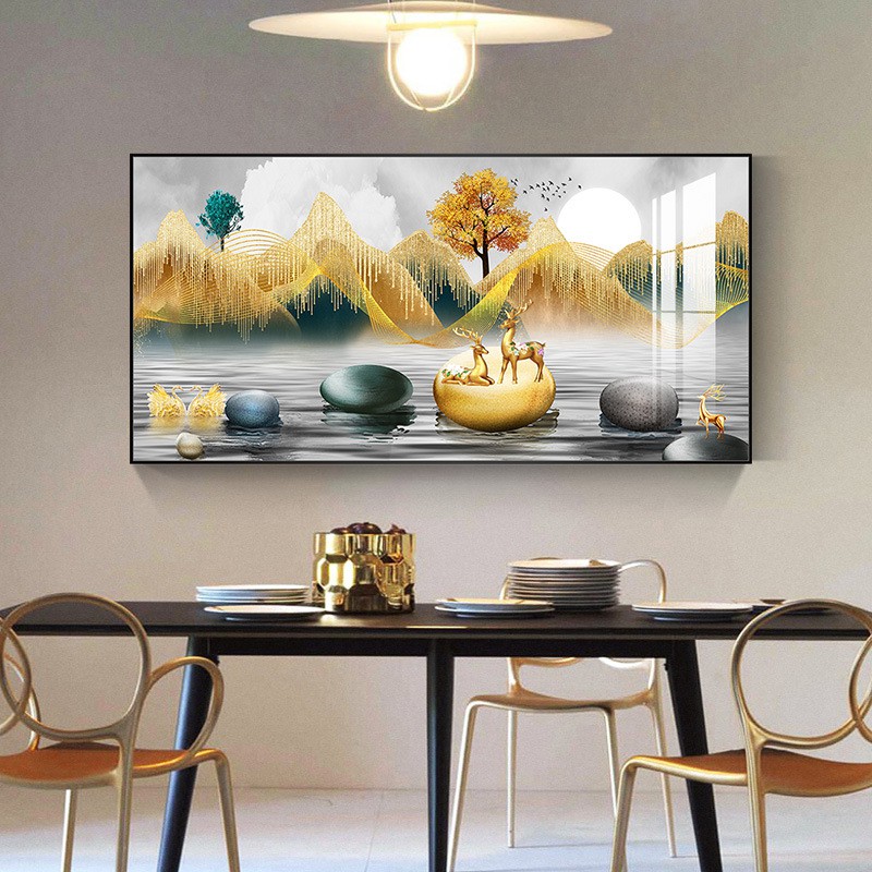 DIY round/square diamond full drawing diamond painting landscape river ...