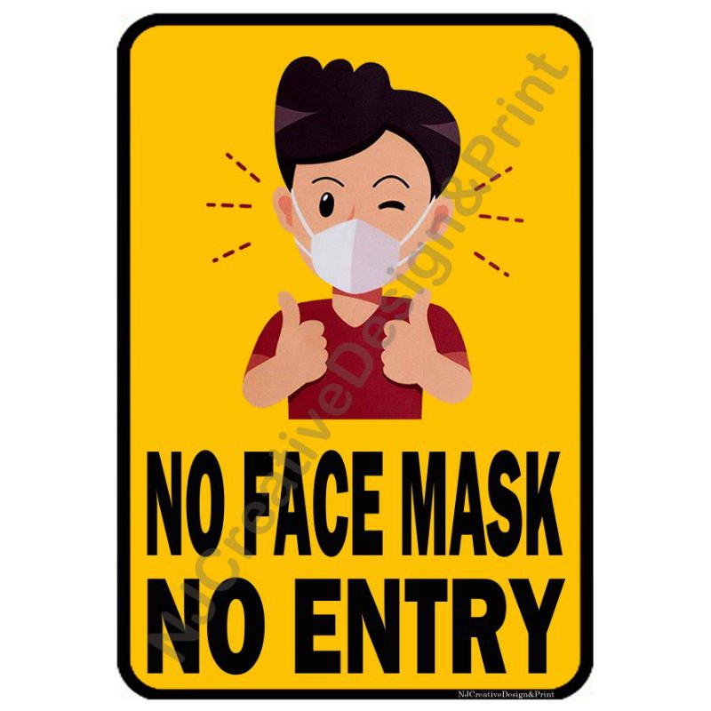 No Face Mask No Entry SignageA4 Size Shopee Philippines