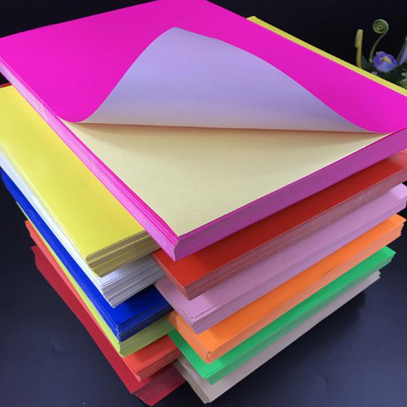 20pcs)Neon Colour Sticker Paper A4/80gsm/Matte For Inkjet Printer & Laser  Printer printing