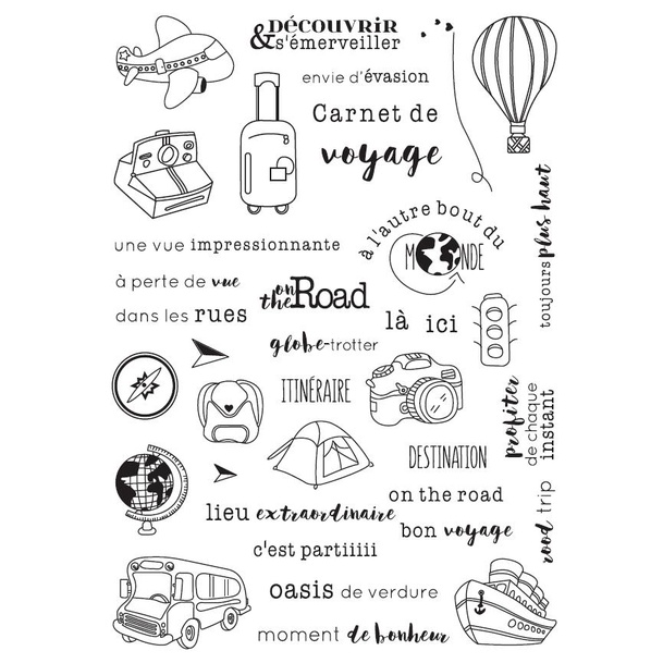 Travel Clear Silicone Rubber Seal Stamp For DIY Album Scrapbooking ...