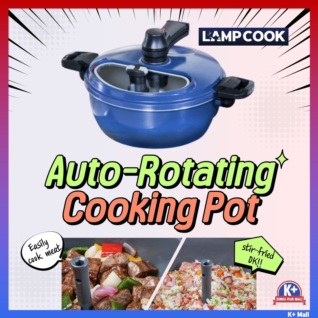 LAMP COOK RNAB08KRMDPH9 lampcook automatic pots stirrer for cooking [hand  free cooking pot] non-stick frying saucepan, rotating blade, oil drain, eas