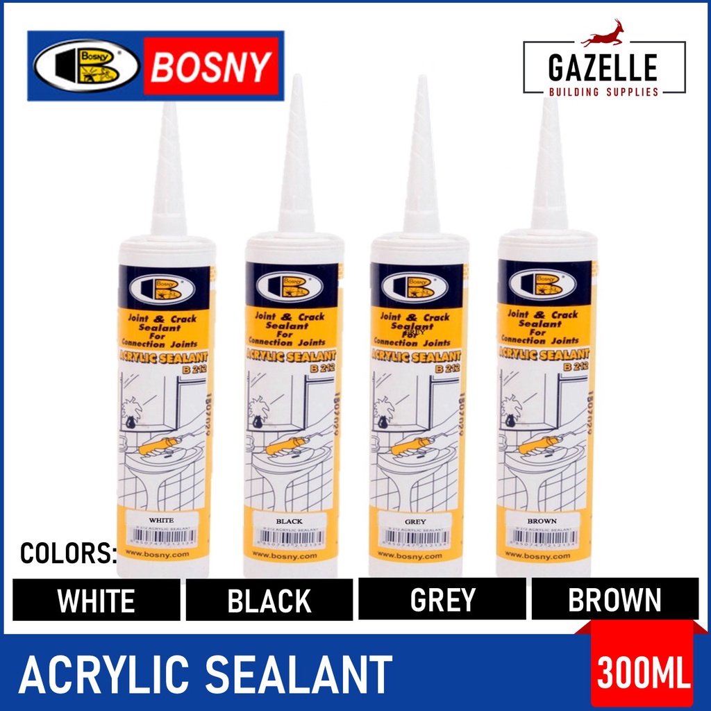 Bosny Acrylic Sealant Joint Crack Gap Sealant Paintable B212 300ml