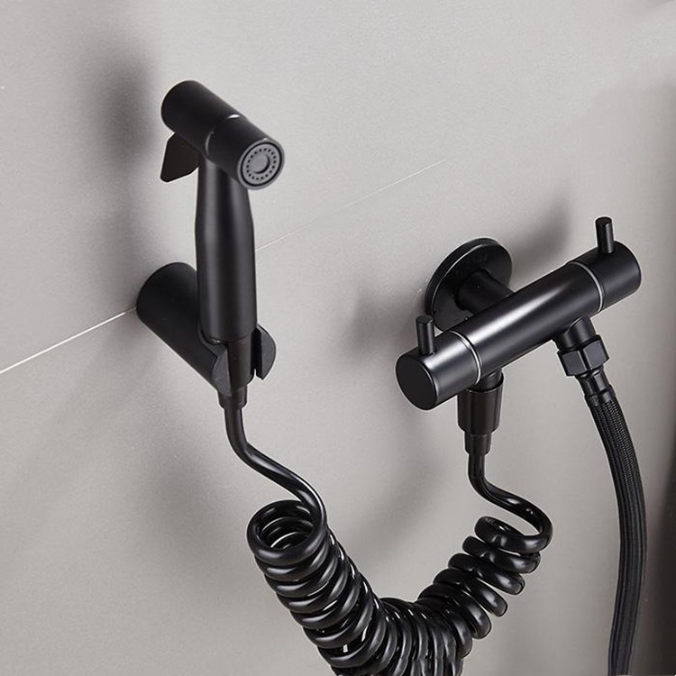 Toilet booster spray gun black stainless steel spray gun bathroom