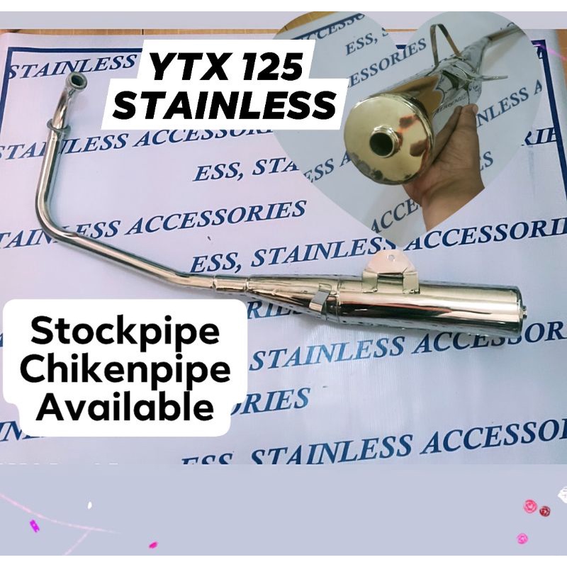 YTX125 Stainless StockPipe/ChikenPipe Available Doble Elbow | Shopee ...
