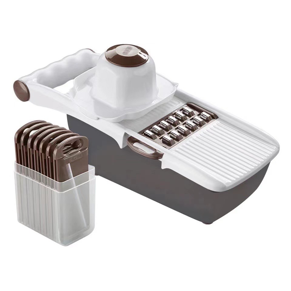 Kitchen Multifunction Vegetable Cutter Mandoline Slicer 8PCS Stainless Steel Interchangeable