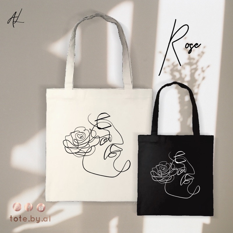 Line art tote bag sale