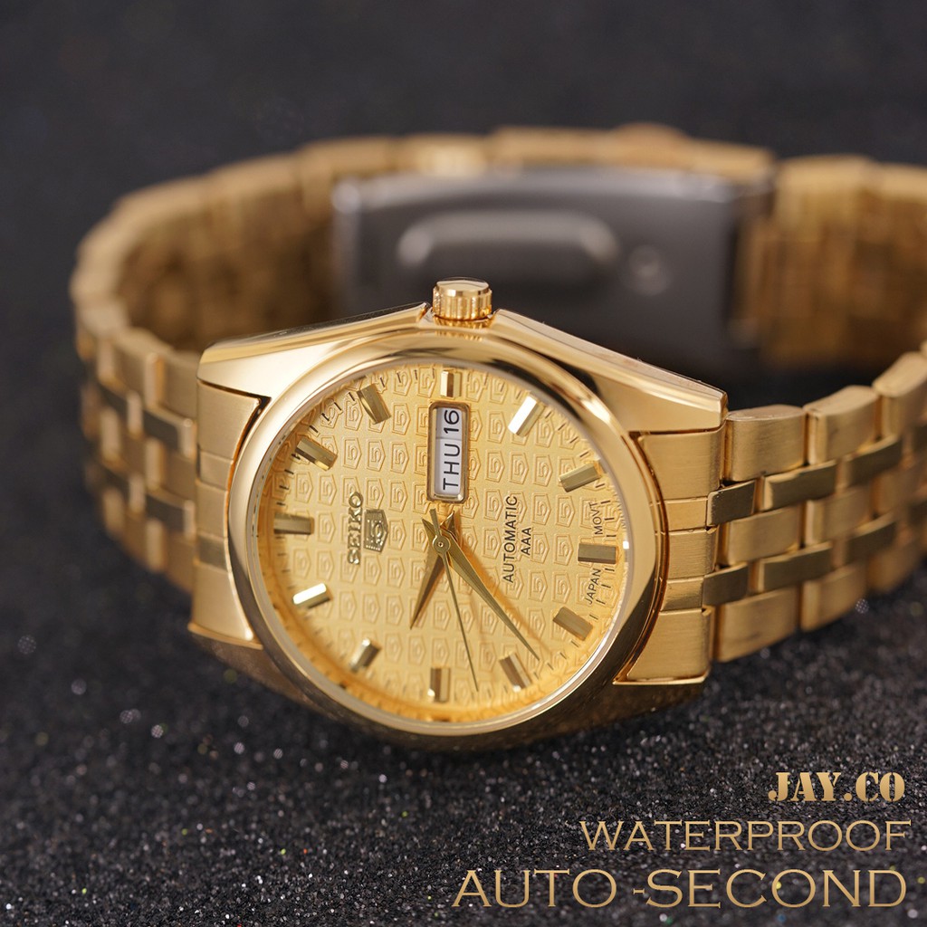 Seiko steel Gold couple watch autosecond waterproof SEK40 Shopee Philippines