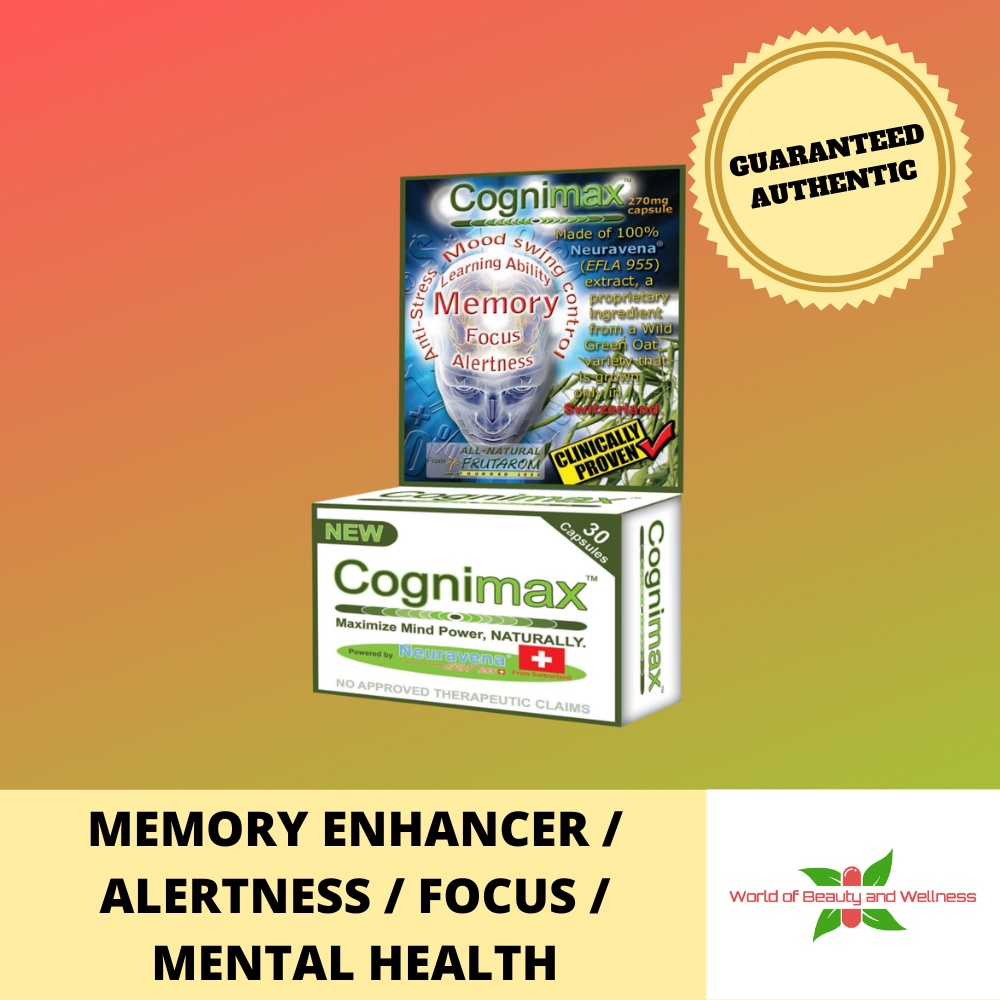 COGNIMAX Memory Enhancer and Mental Health (30 caps) Exp Nov 27