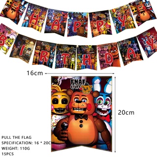 Five Nights at Freddy's FNAF Birthday Party Supplies Balloon Banner Cake  Topper Decoration For Kids