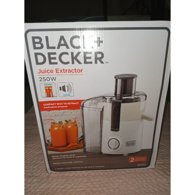 Black & Decker 250W Juicer Extractor - White/Grey - Black & Decker -  Electronics
