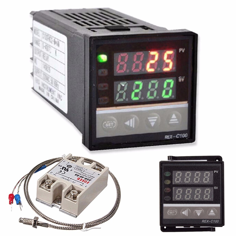 Smart Sensor Digital Lcd Pid Rex-c100 Temperature Controller Set + K 