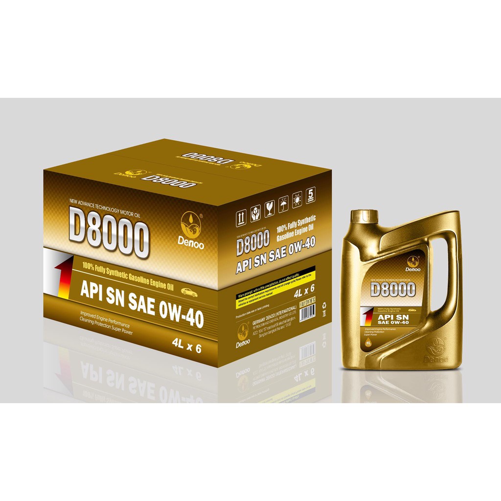Denoo gasoline engine oil api sn 0w 40 100 fully synthetic synthetic