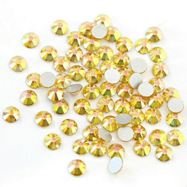 #011 SUNSHINE YELLOW SPECIAL BEADS RHINESTONE sampler 60 pcs | Shopee ...