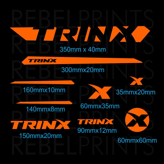 TRINX Design 2 Sticker Decal Vinyl for Mountain Bike and Road Bike ...