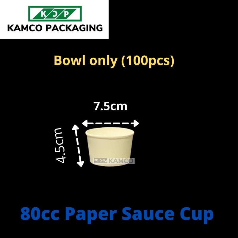 Paper Sauce Cup 80cc, 30cc | Shopee Philippines