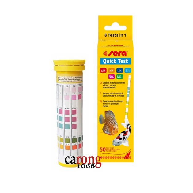 Sera Quick Test pH, KH, GH, NO2, NO3 and Cl. Quick test of pH ...
