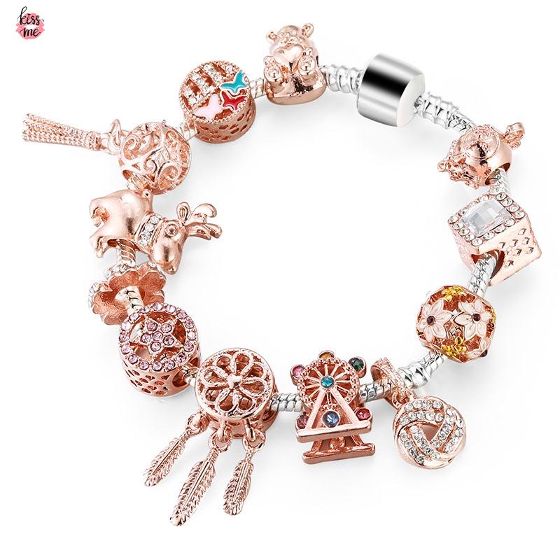 FRENELLE Jewellery, Rose-Gold Charm Bracelet