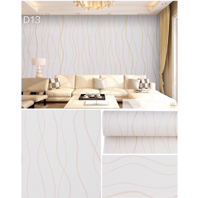 COD Yellow Stripe Wallpaper Self Adhesion Sticker 10M*45Cm | Shopee ...