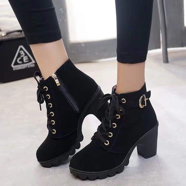 New Arrivals Korean Ladies Short Boots(Add One Size) | Shopee Philippines