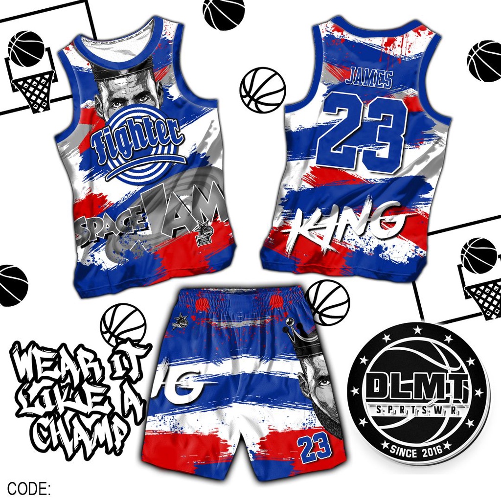 TIGHTER SPACE JAM JAMES KING CODE DLMT345 FULL SUBLIMATION JERSEY