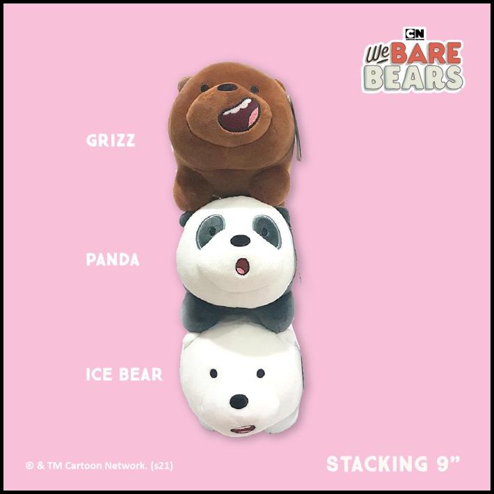 We Bare Bears Package 3In1 9 Inch Stacking Plush / Teddy Bear | Shopee ...