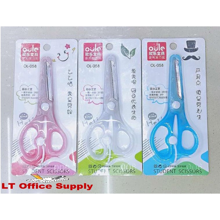 Student Scissors Rounded Design Safety (Random Colors) | Shopee Philippines