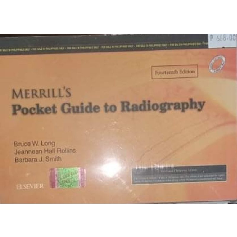 Merrill's Pocket Guide To Radiography 14th Edition By. Bruce Long ...