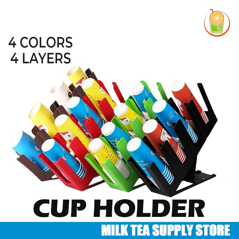 4 Layers Cup Holder Foldable Cup Stand Cup Rack For Milk Tea Cup ...