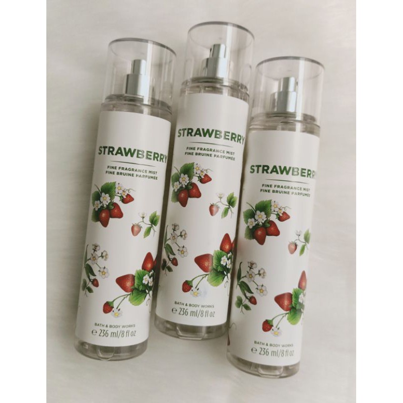 100% Authentic US/CANADA- Strawberry Bath And Body Works Fragrance Mist ...