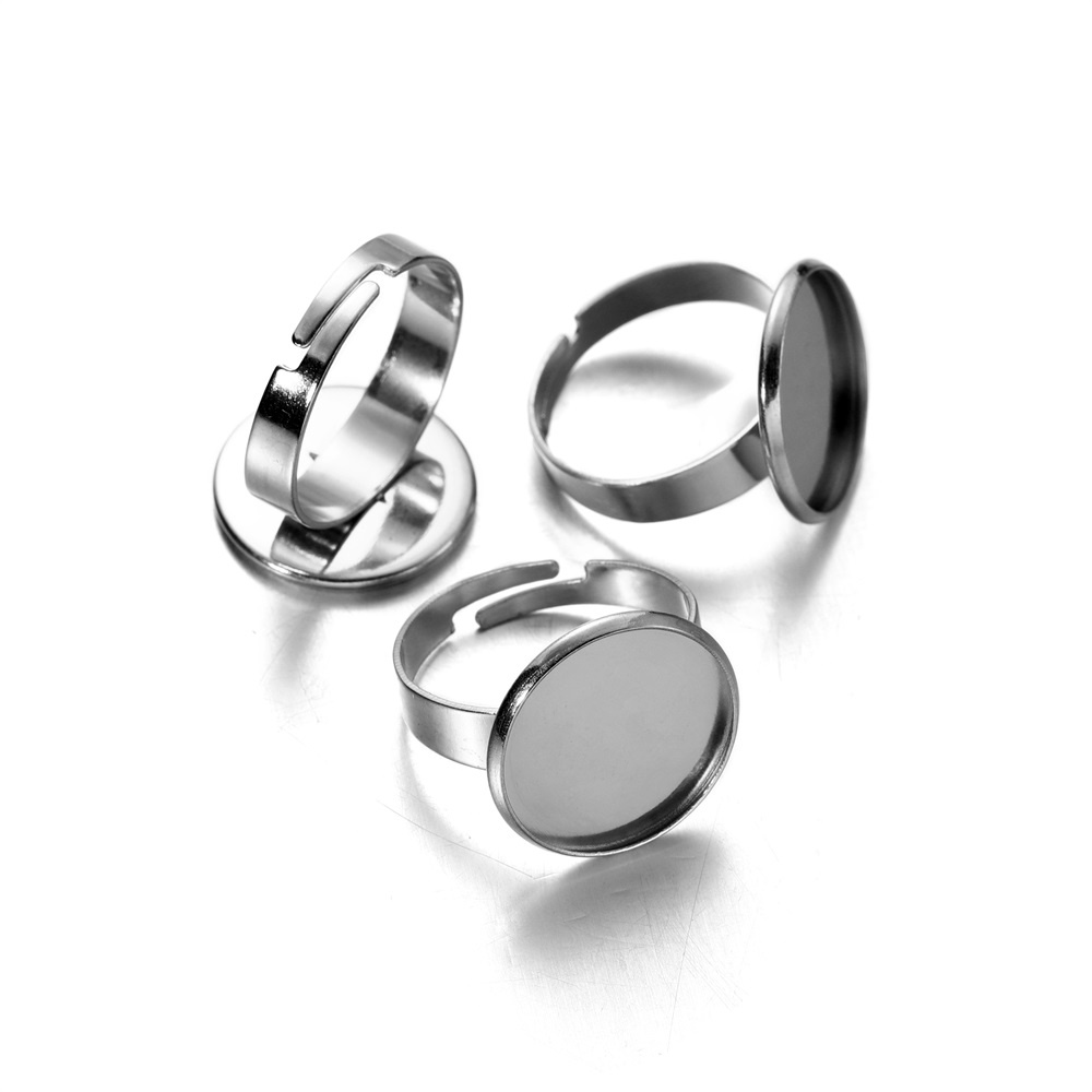 10Pcs 10-25mm Adjustable Blank Ring Base Ring Base Tray Diy Jewelry ...