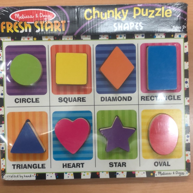 Melissa and doug hot sale chunky puzzle shapes