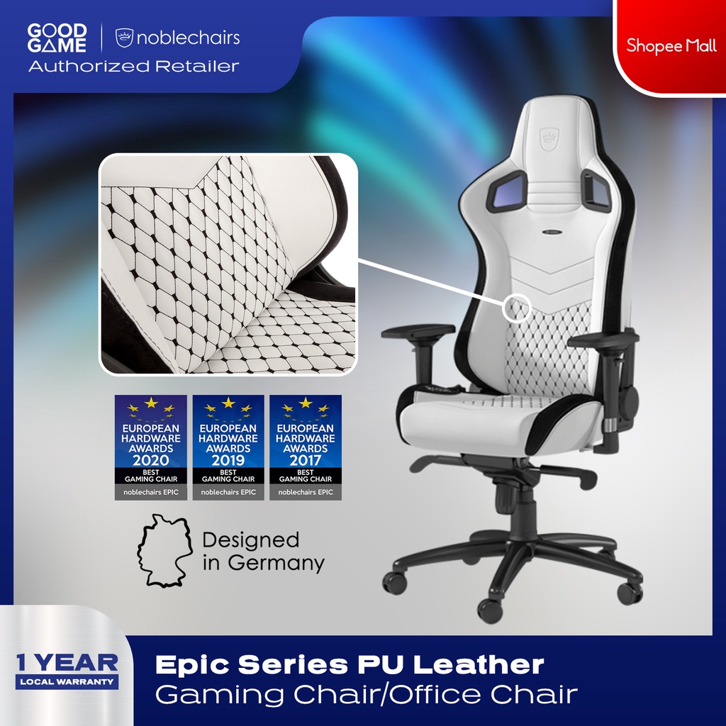 Noblechairs Epic Series Premium Design PU Leather Gaming Chair Shopee
