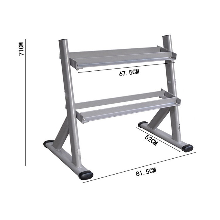 2 Layer Dumbbell Rack 2 Tier Rack Hexagon Dumbbell Stand Hexagon Rack Weight Rack NO HANGING BAR