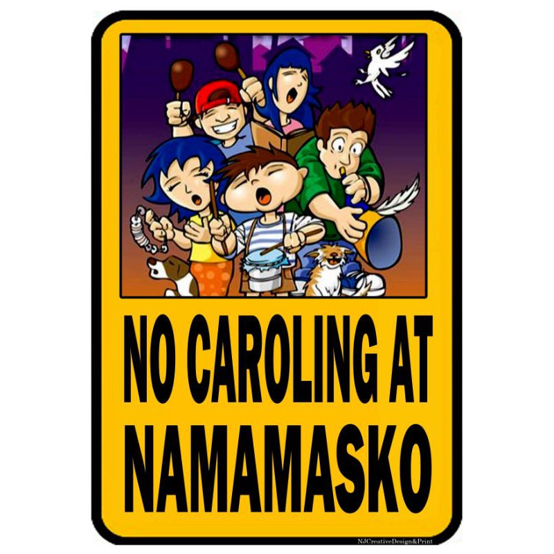 No Caroling at Namamasko-A4 Laminated Signage | Shopee Philippines