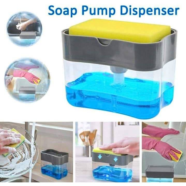 Dish Soap Dispenser and Sponge Holder 2 in 1 Gadgets Dishwashing