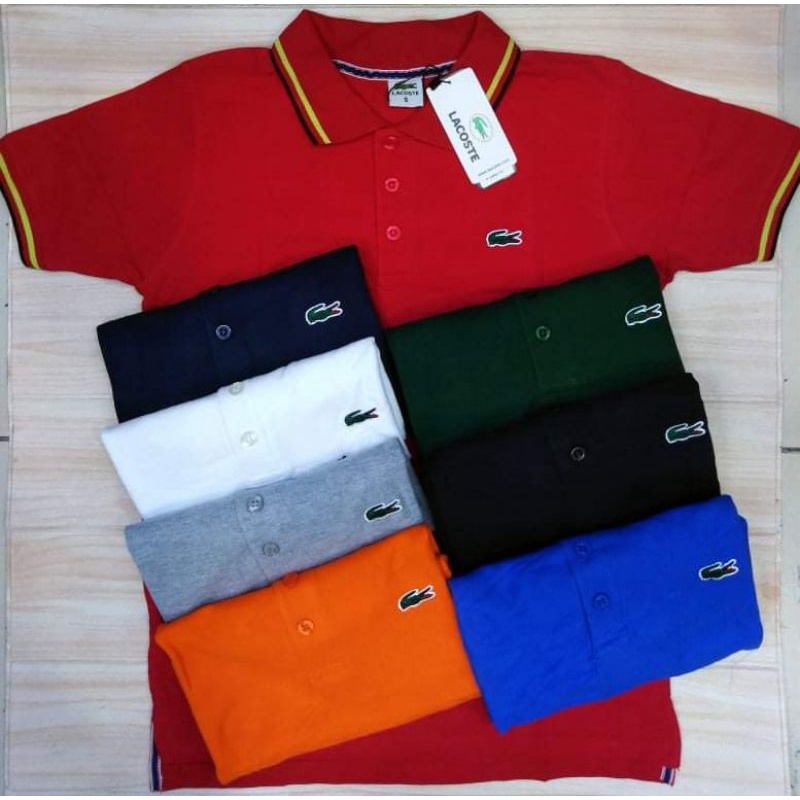 Lacoste polo shop shirts overruns