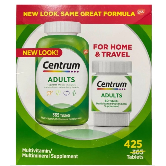 Centrum Multivitamin/Multimineral Supplement for Adults 425 (365+60
