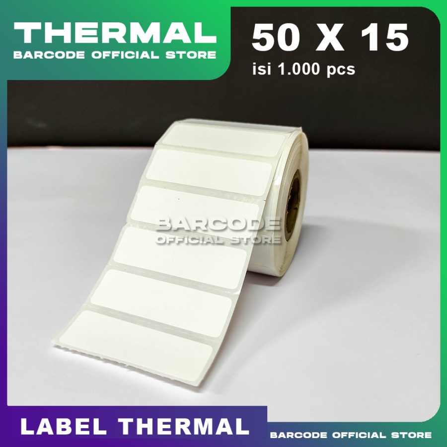 Barcode Label 50 X 15 Thermal Sticker Paper 50x15 mm (1000 pcs ...