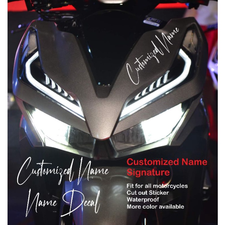 Customized Signature Die Cut Sticker (Fit for all motorcycle ...
