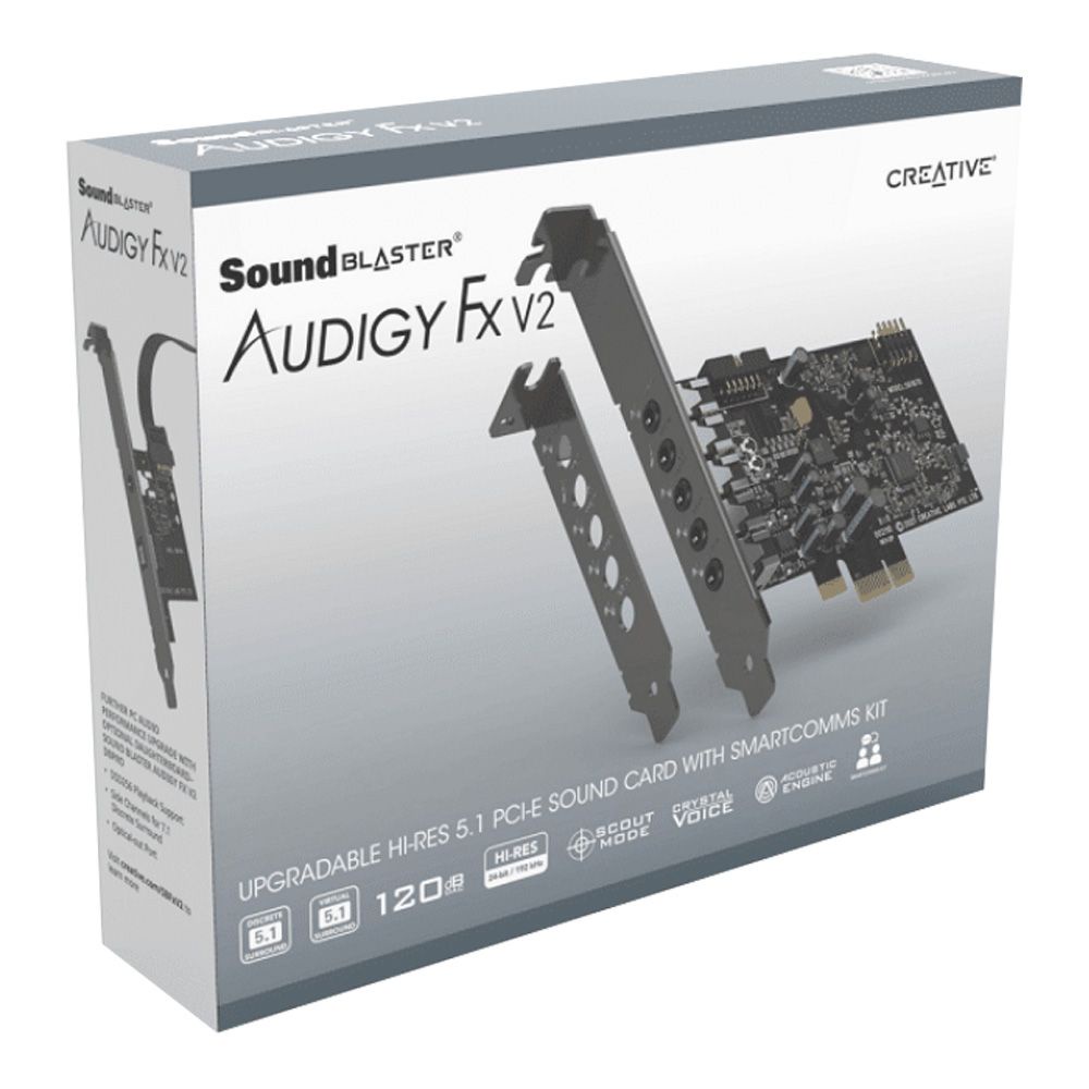 Creative Sound Blaster Audigy Fx V2 Hi-res 5.1 PCIe Sound Card