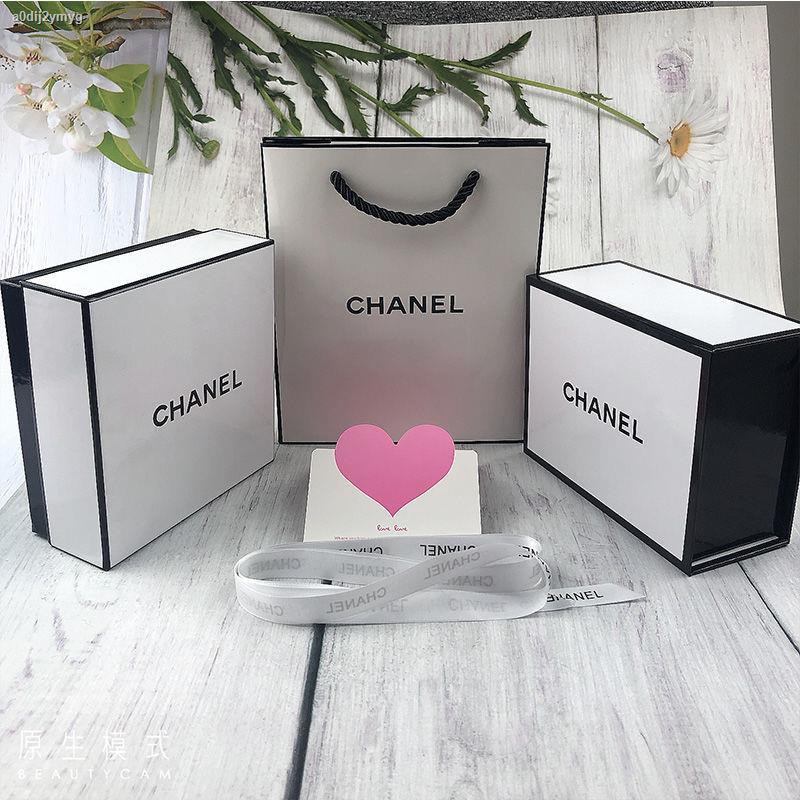 Fragrances✺Chanel perfume box gift bag small fragrance book lipstick paper  white shopping