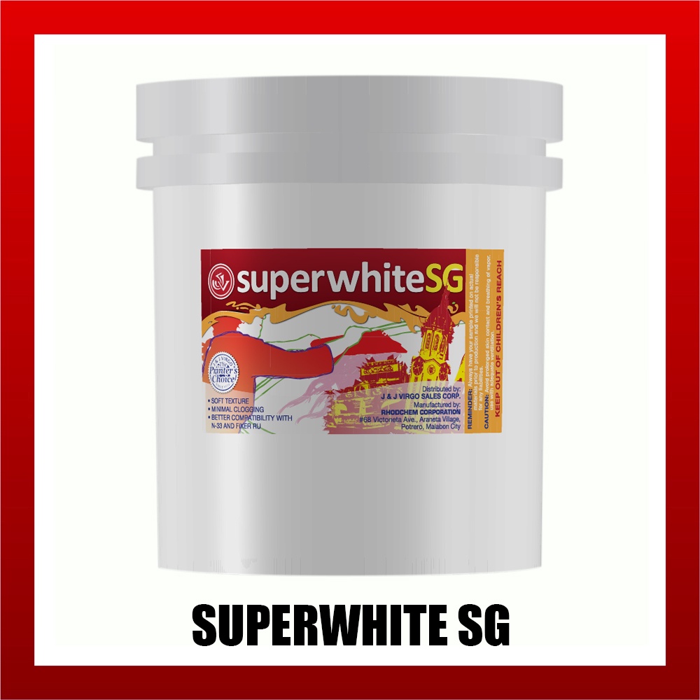 J&J Virgo Sales Corp. 1kg Superwhite SG Rubberized Textile Ink ...