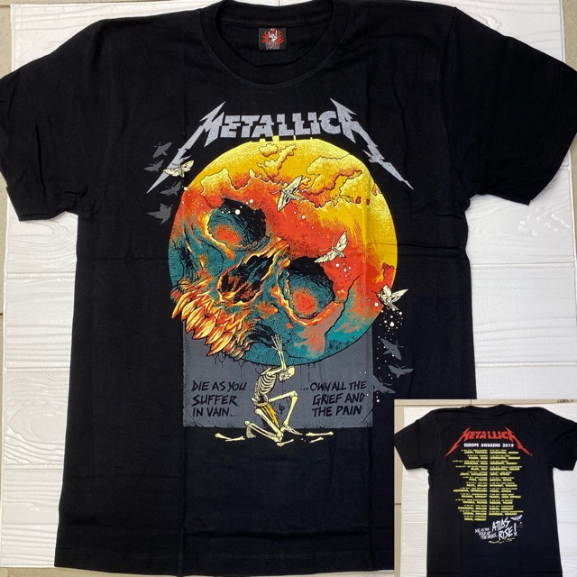 Rock Band Metallica Black Shirt | Shopee Philippines