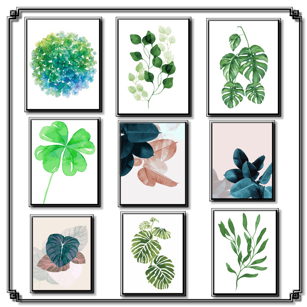40*50 cm DIY Digital Oil Painting Paint By Numbers on Canvas Plant D ...