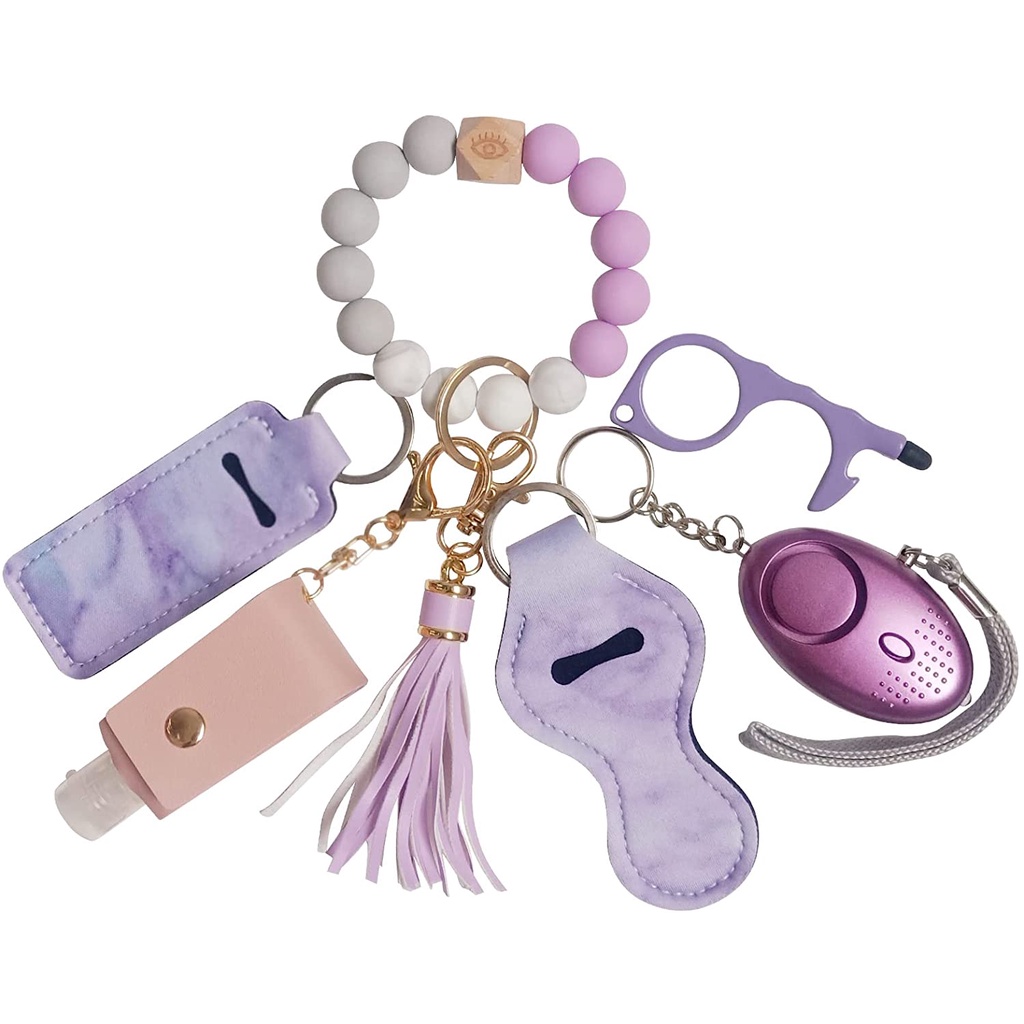 Tanngronie Women's Safety Keychain Set, Personal Alarm Clock Wristband